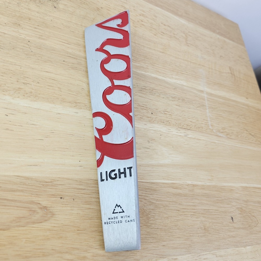 Coors Light Beer Draft Beer Tap Handle Silver Rocky Mountains Man Cave